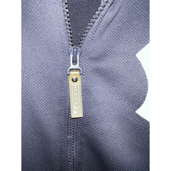 Majestic Vintage New York Yankees Blue Full Zip Fleece Jacket Patches Sz L MLB - Picture 4 of 9